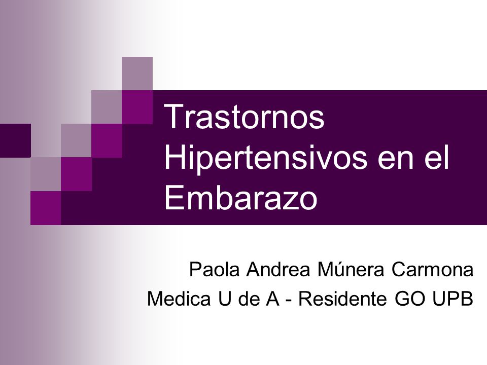 Síntomas de trastornos hipertensivos en el embarazo